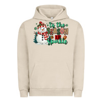 Pigment French Oak tis the season to sparkle snowman Urban Hoodie - MaliasSmallBusiness
