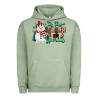 Pigment Oil Green tis the season to sparkle snowman Urban Hoodie - MaliasSmallBusiness