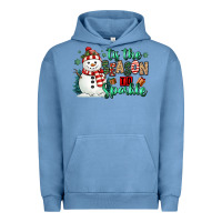 Pigment Pebble Blue tis the season to sparkle snowman Urban Hoodie - MaliasSmallBusiness