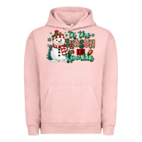 Pigment Salmon tis the season to sparkle snowman Urban Hoodie - MaliasSmallBusiness