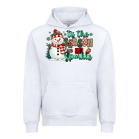 White tis the season to sparkle snowman Urban Hoodie - MaliasSmallBusiness