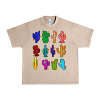 French Oak christmas glitter cactus Urban Heavy Tee - Zillion Design Studio
