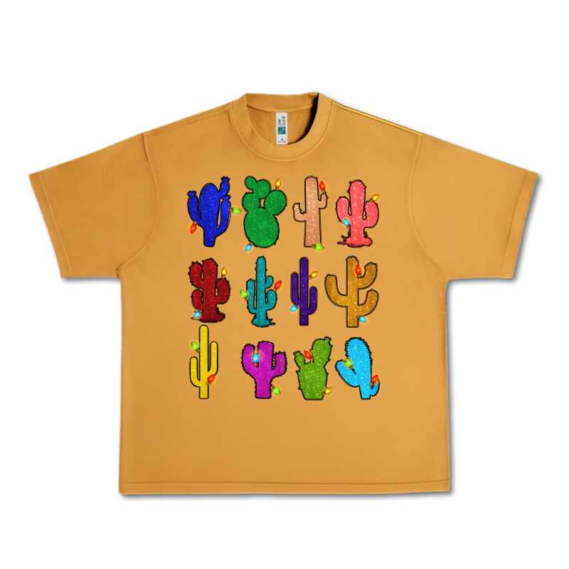 Christmas Glitter Cactus Urban Heavy Tee by Zillion Design Studio | Teevron
