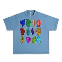 Pebble Blue christmas glitter cactus Urban Heavy Tee - Zillion Design Studio