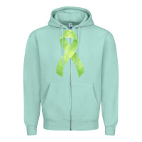 Seafoam non hodgkin lymphoma cancer ribbon fa element Zipper Hoodie - FaDigitalArtStudio