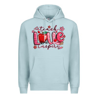 Blue Mist teach love inspire valentines day Premium Hoodie - MaliasSmallBusiness