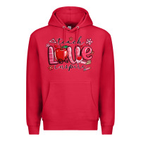 Cardinal teach love inspire valentines day Premium Hoodie - MaliasSmallBusiness