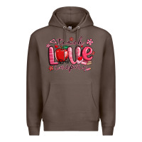 Coffee teach love inspire valentines day Premium Hoodie - MaliasSmallBusiness