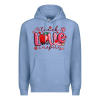 Colony Blue teach love inspire valentines day Premium Hoodie - MaliasSmallBusiness