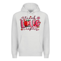 Dove Grey teach love inspire valentines day Premium Hoodie - MaliasSmallBusiness
