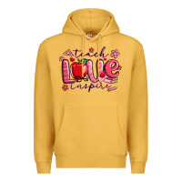 Mustard teach love inspire valentines day Premium Hoodie - MaliasSmallBusiness