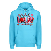 Ocean Blue teach love inspire valentines day Premium Hoodie - MaliasSmallBusiness