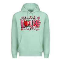 Seafoam teach love inspire valentines day Premium Hoodie - MaliasSmallBusiness