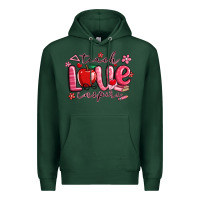 Sports Green teach love inspire valentines day Premium Hoodie - MaliasSmallBusiness