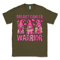 Army Green Breast Cancer Warrior Gnomes Classic Tee - texasbilliewilder