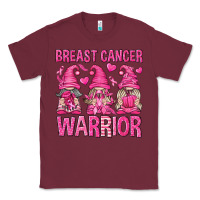 Burgundy Breast Cancer Warrior Gnomes Classic Tee - texasbilliewilder