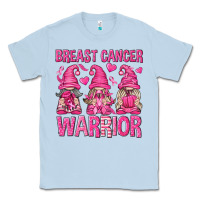 Dusty Blue Breast Cancer Warrior Gnomes Classic Tee - texasbilliewilder