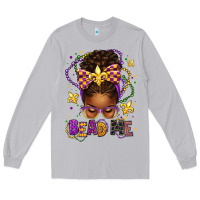 Moon Dust bead me mardi gras afro messy bun Long Sleeve Tee - texasbilliewilder