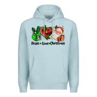 Blue Mist peace love  christmas Premium Hoodie - AdoDesignShop