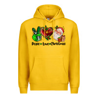 Lemon peace love  christmas Premium Hoodie - AdoDesignShop