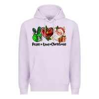 Lilac peace love  christmas Premium Hoodie - AdoDesignShop