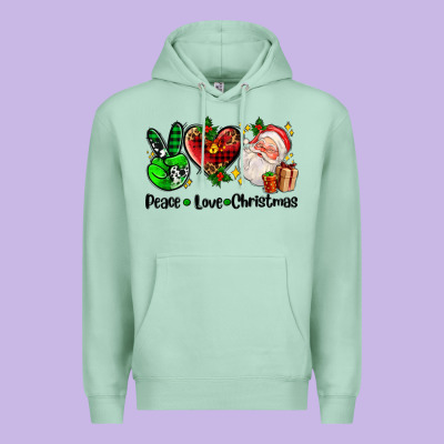 Peace Love  Christmas Premium Hoodie Designed By Adodesignshop