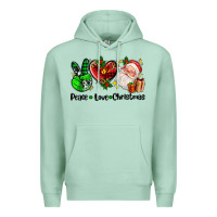Seafoam peace love  christmas Premium Hoodie - AdoDesignShop