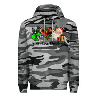 Slate Camo peace love  christmas Premium Hoodie - AdoDesignShop