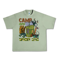 Oil Green camp more worry less Urban Heavy Tee - texasbilliewilder