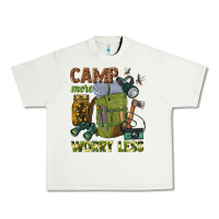 Pistachio camp more worry less Urban Heavy Tee - texasbilliewilder