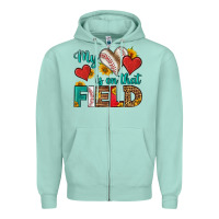 Seafoam my heart is on that field baseball Zipper Hoodie - HRA Design Shop