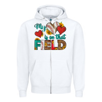 My Heart Is On That Field Baseball Zipper Hoodie | Teevron