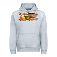 Heather Grey pumpkin spice Urban Hoodie - MaliasSmallBusiness