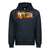 Navy pumpkin spice Urban Hoodie - MaliasSmallBusiness