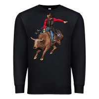 Black western cowboy Premium Sweatshirt - AdoDesignShop