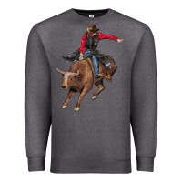 Charcoal Heather western cowboy Premium Sweatshirt - AdoDesignShop