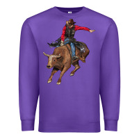 Purple western cowboy Premium Sweatshirt - AdoDesignShop