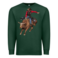 Sports Green western cowboy Premium Sweatshirt - AdoDesignShop