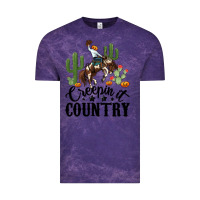 Cloud Purple creepin it country rodeo Vintage Tee - MaliasSmallBusiness