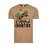 Vintage Coffee creepin it country rodeo Vintage Tee - MaliasSmallBusiness