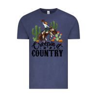 Vintage Denim creepin it country rodeo Vintage Tee - MaliasSmallBusiness