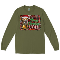 Army Green merry christmas y'all Long Sleeve Tee - RanaPortraitStore