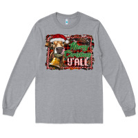 Heather Grey merry christmas y'all Long Sleeve Tee - RanaPortraitStore