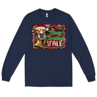Navy merry christmas y'all Long Sleeve Tee - RanaPortraitStore
