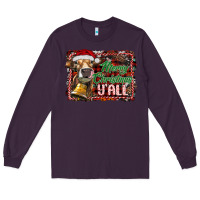 Plum merry christmas y'all Long Sleeve Tee - RanaPortraitStore