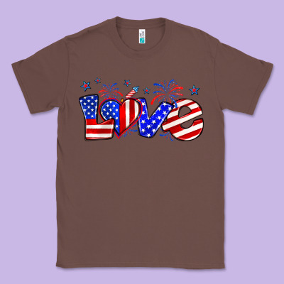 Love 4th Of July Classic Tee Designed By Zillion Design Studio