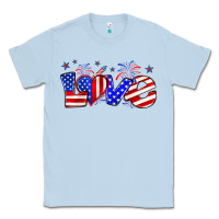Dusty Blue love 4th of july Classic Tee - Zillion Design Studio
