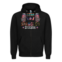Black star spangled hammered Zipper Hoodie - CowhideDigitalArt