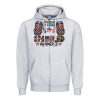 Heather Grey star spangled hammered Zipper Hoodie - CowhideDigitalArt