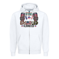 White star spangled hammered Zipper Hoodie - CowhideDigitalArt